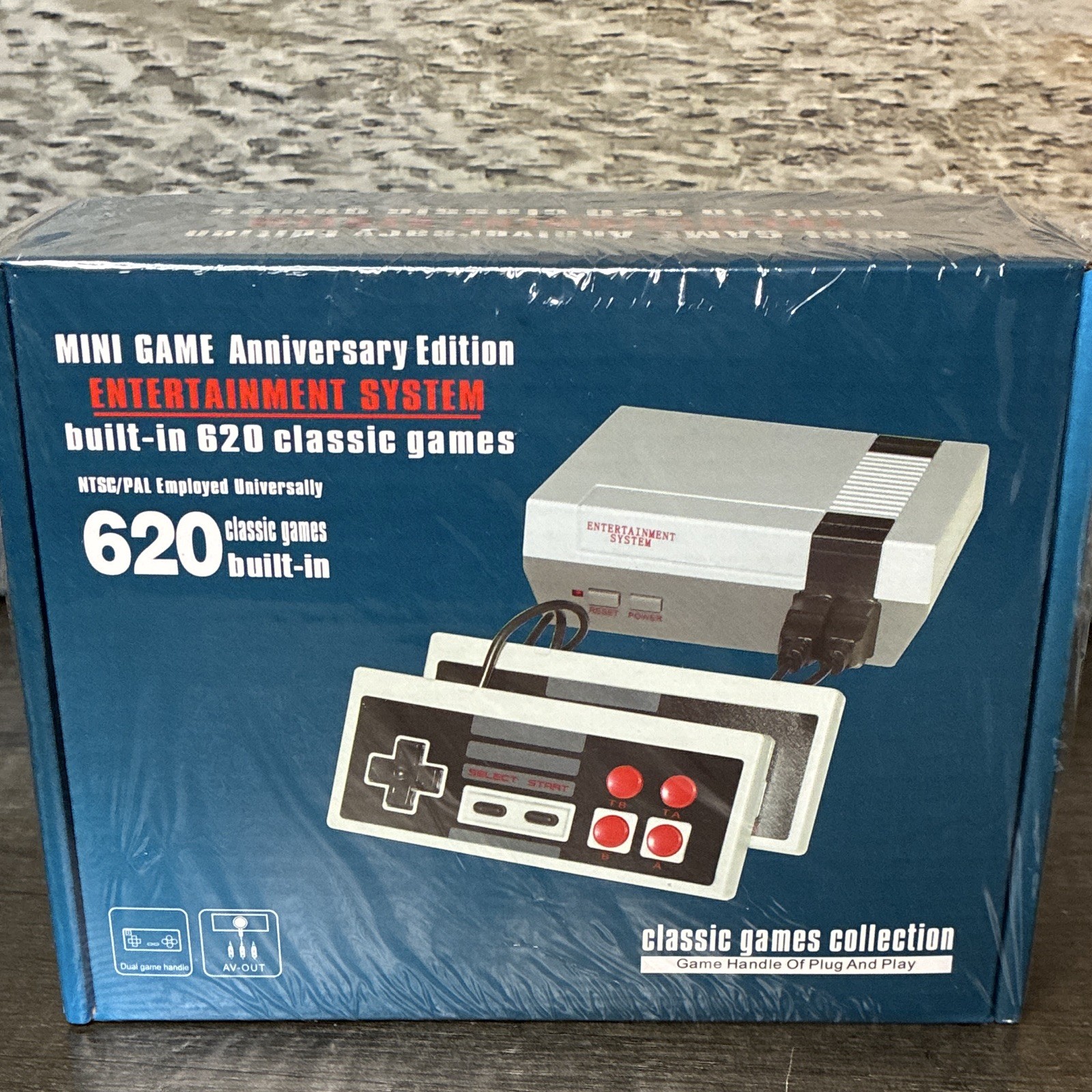 Mini Game Anniversary Edition Home Console 620 Built-In Games RCA NTSC/PAL Gray