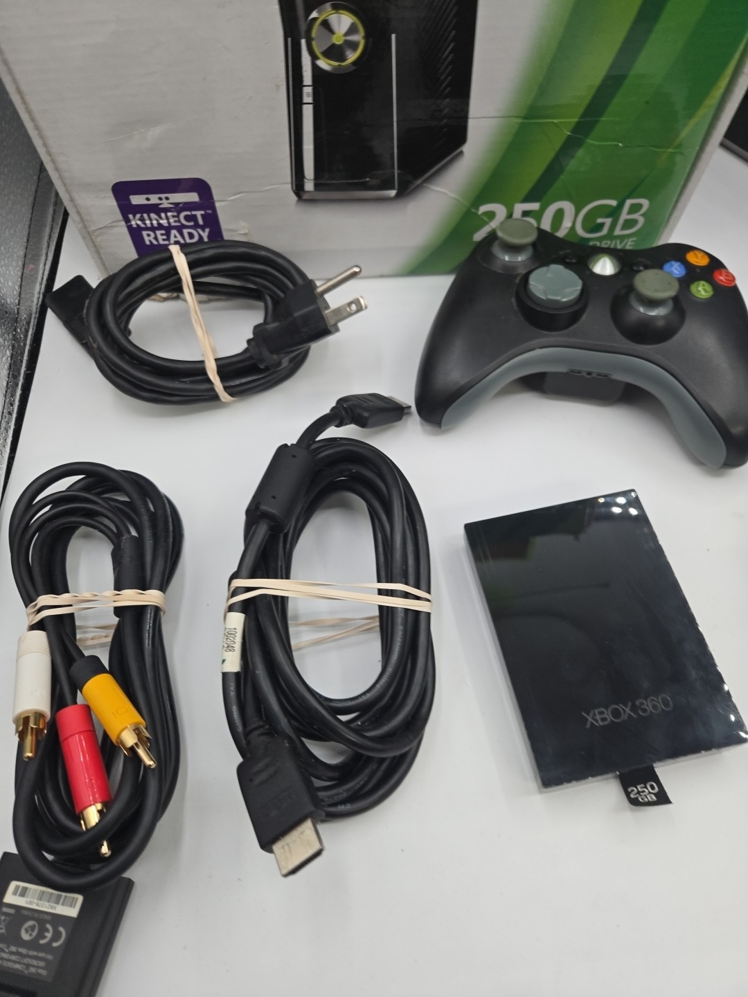 Microsoft Xbox 360 Launch Edition 250GB Glossy Black Console In Box Bundle Games
