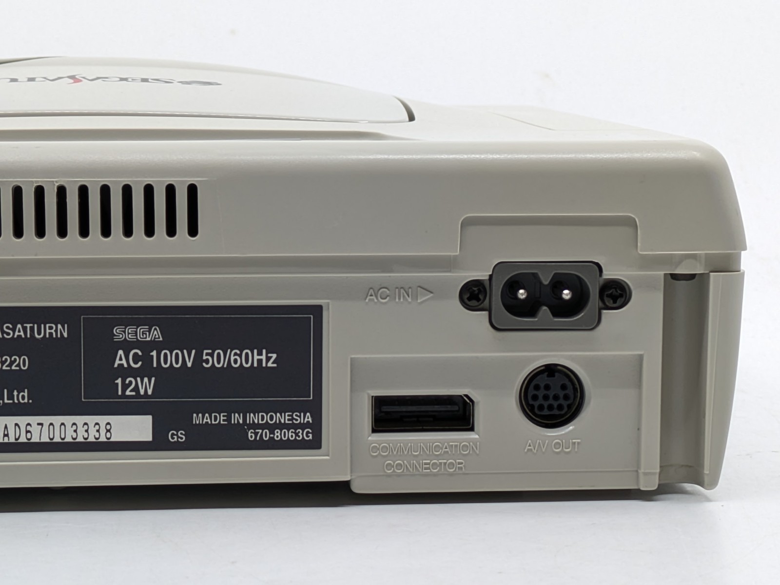 Sega Saturn White Console HST-3220 NTSC-J Japan Tested w/ Controller & Cables