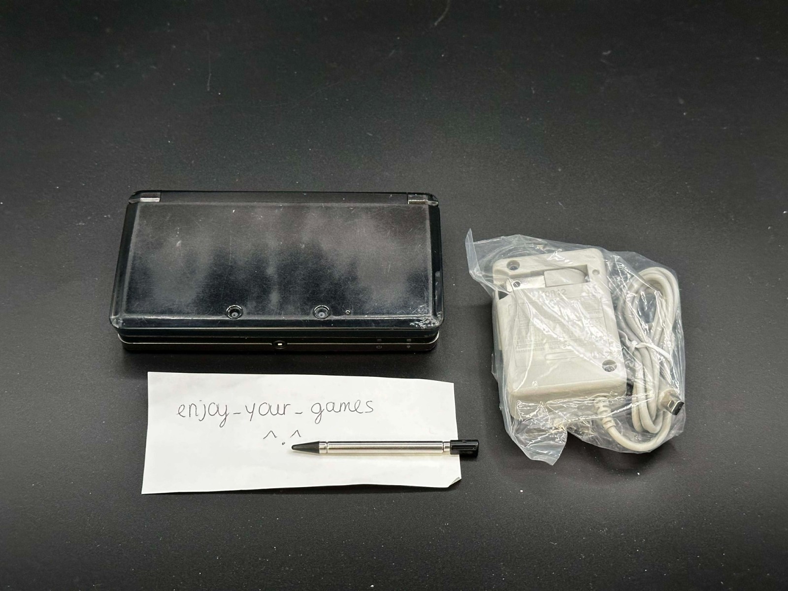 Nintendo 3DS Silver/Black Tested | English | Charger | USA Seller-SHIP IN 1-DAY