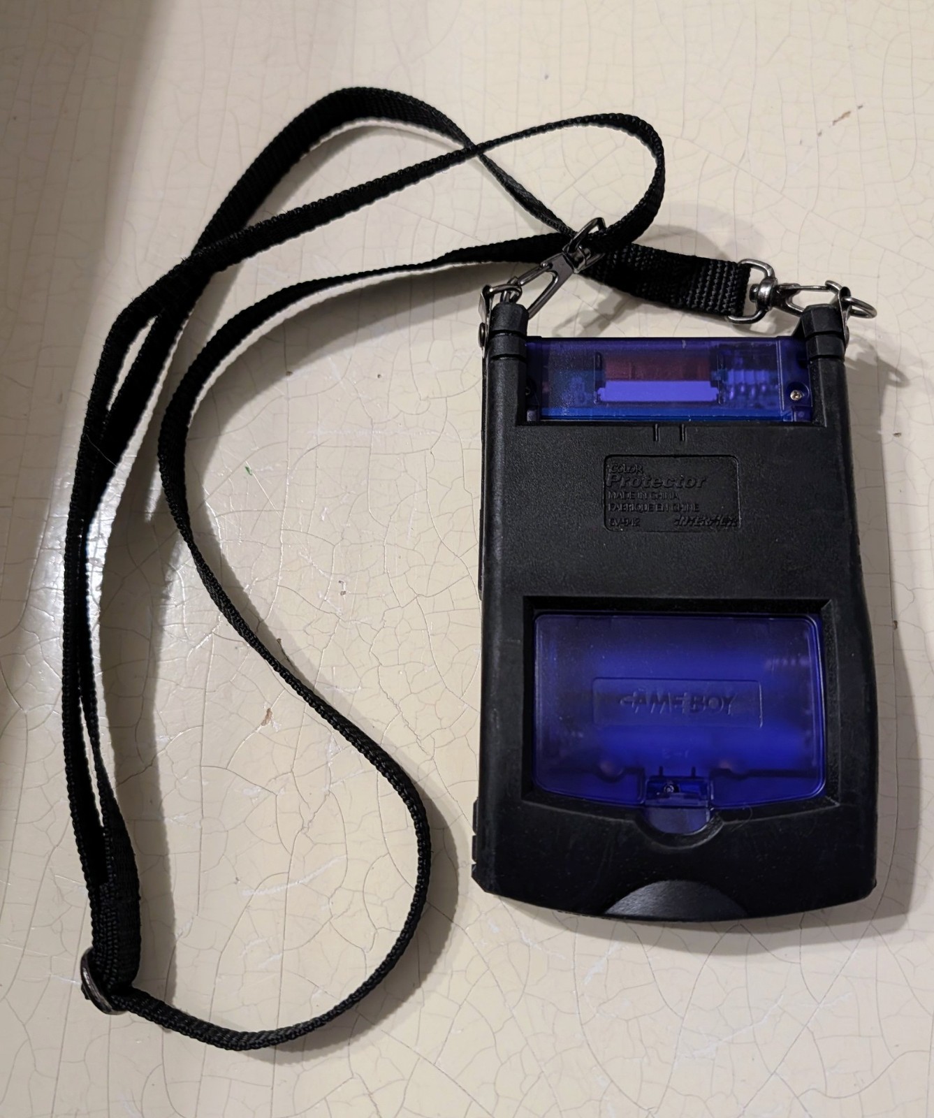 Custom GBC GAME BOY COLOR BACKLIT LCD Purple Shell Blue Buttons Black Protector