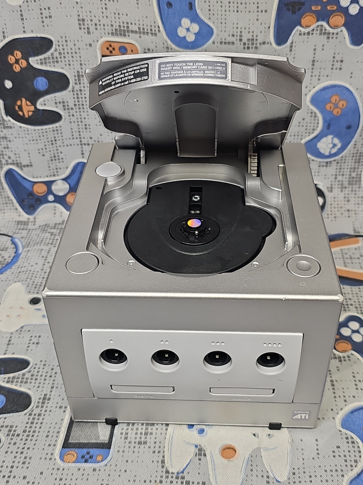 Nintendo GameCube Silver – DOL-101 USA w/Controller & Cords CONDITION TESTED #2