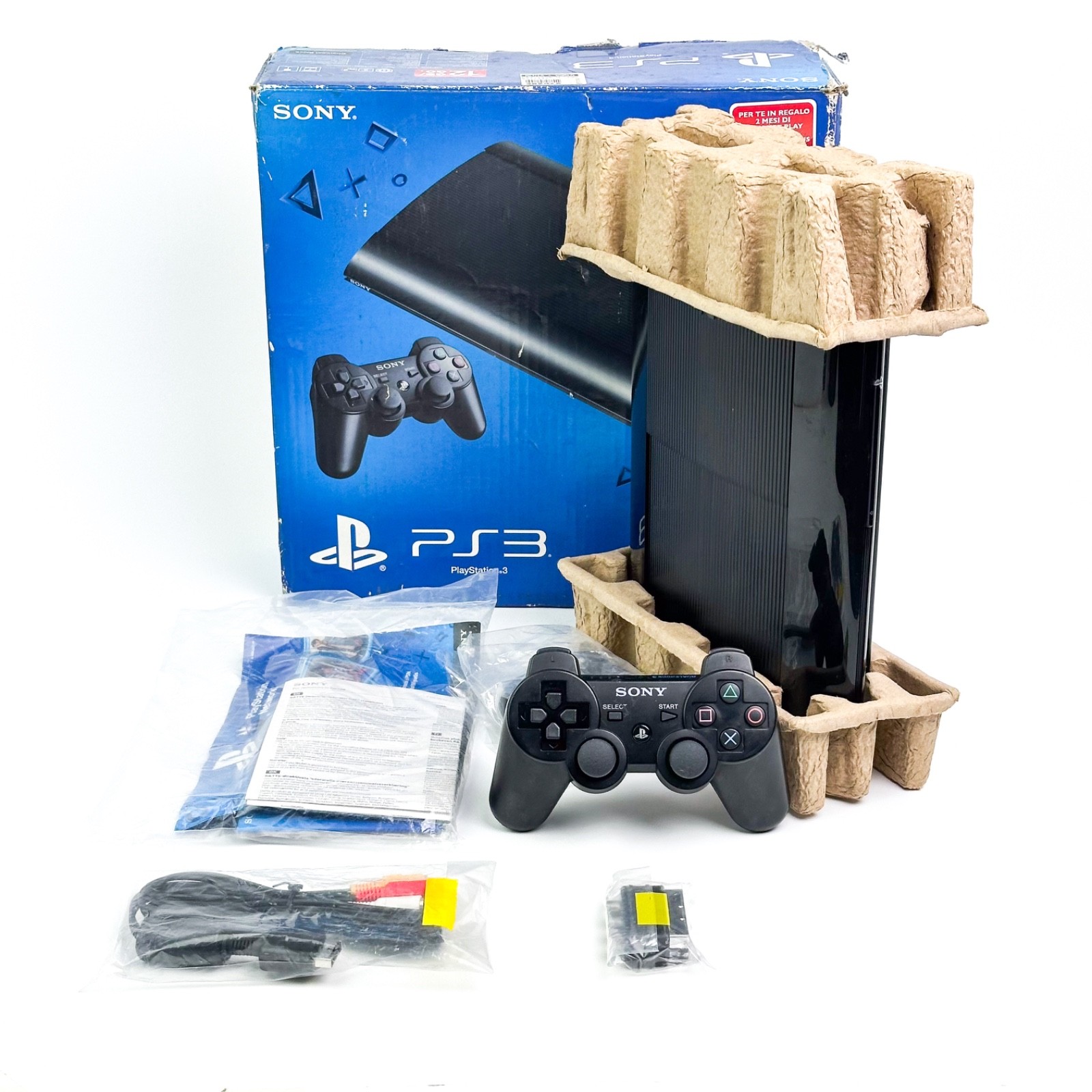 PS3 Super Slim 12GB Console + Original Controller Complete Boxed Box