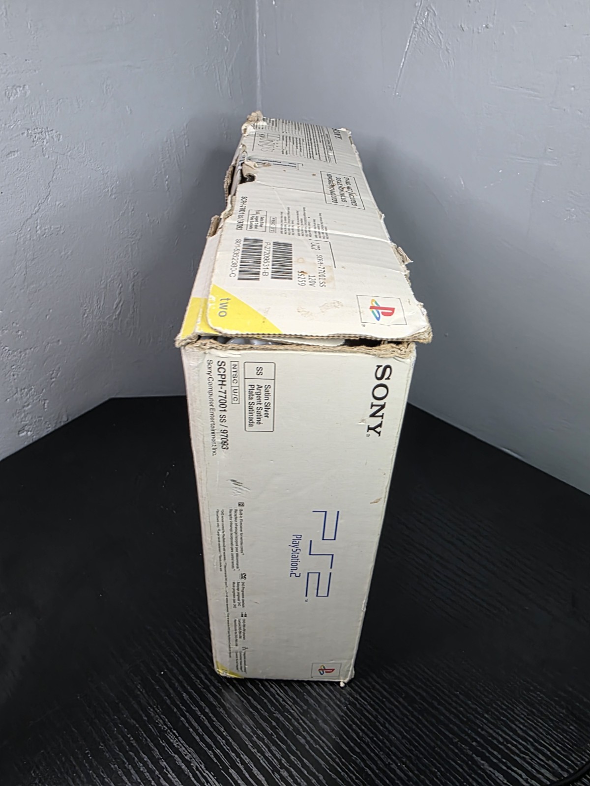 PS2 Slim Satin Silver PLAYSTATION 2 Console SCPH-77001 (Read DESCRIPTION)