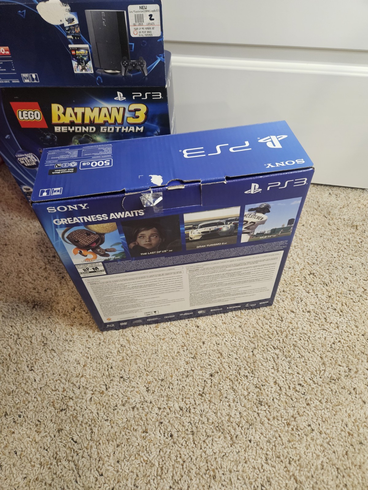 Sony PlayStation 3 PS3 Super Slim 500 GB Lego Batman Console Game Not Included