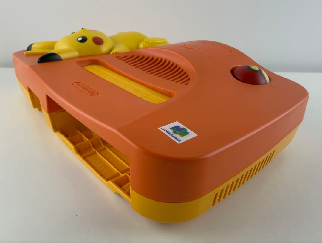 Nintendo 64 Pikachu Console System Boxed Pokemon Orange & Yellow Edition Used