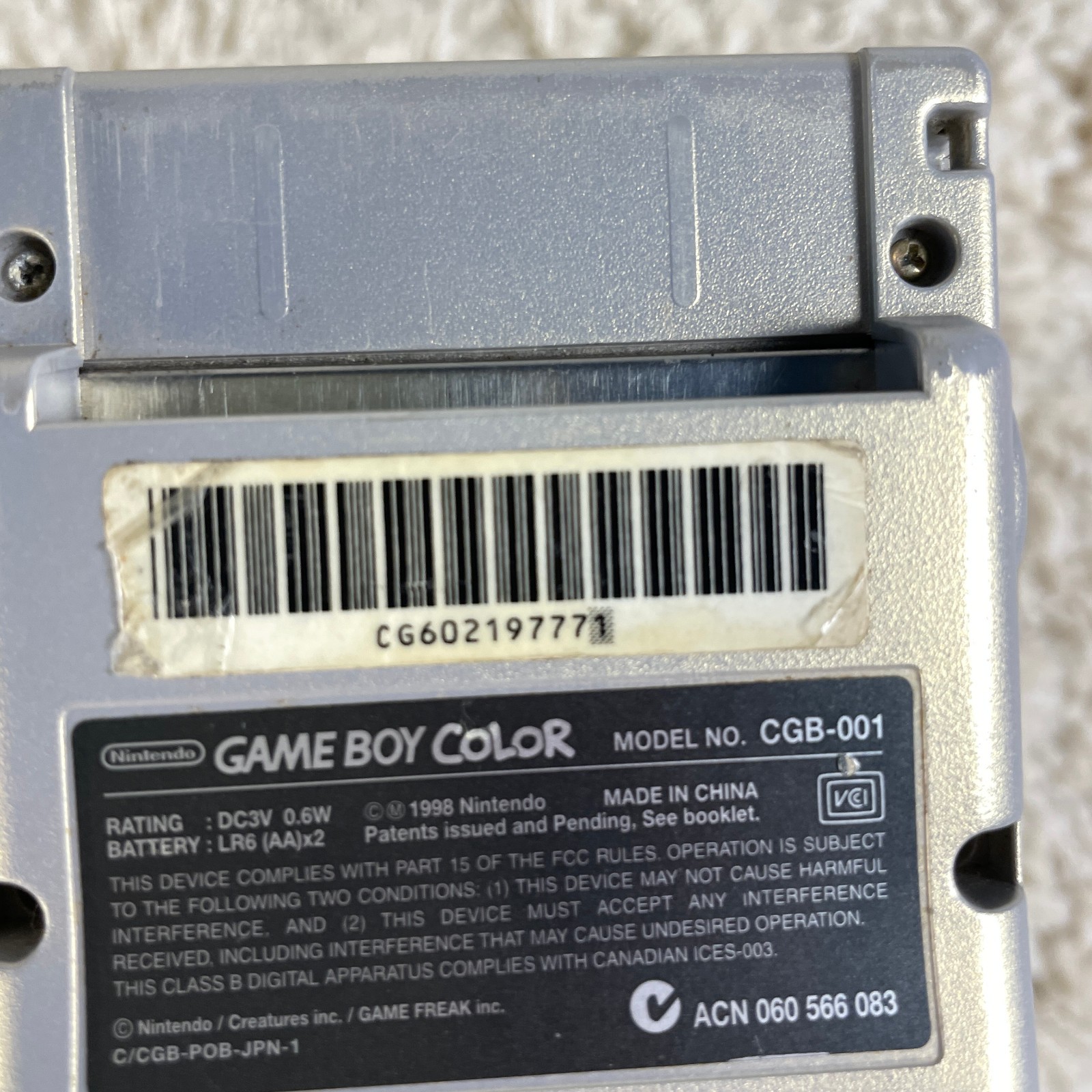 Nintendo GameBoy Color GBC Gold Silver Pokémon Pikachu Pichu Console CGB-001