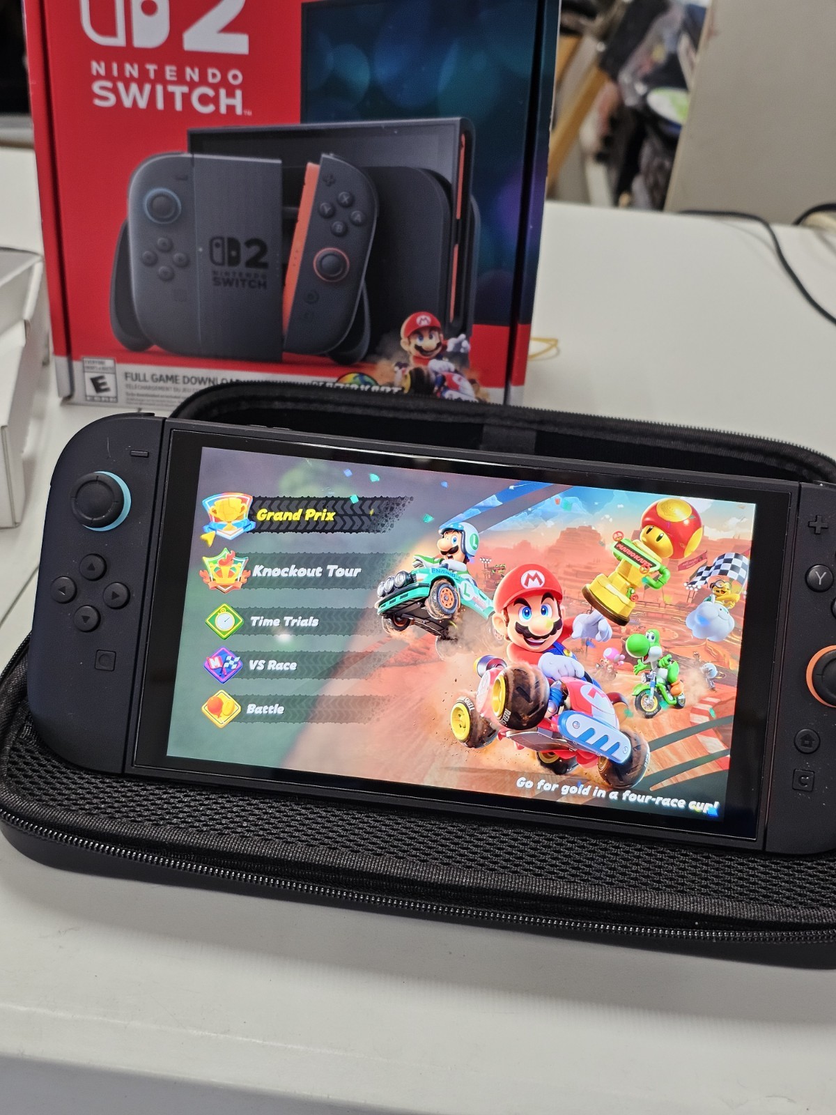 Nintendo Switch 2 Console Bundle w/ Dock, Joy-Cons, Mario Kart World, Case