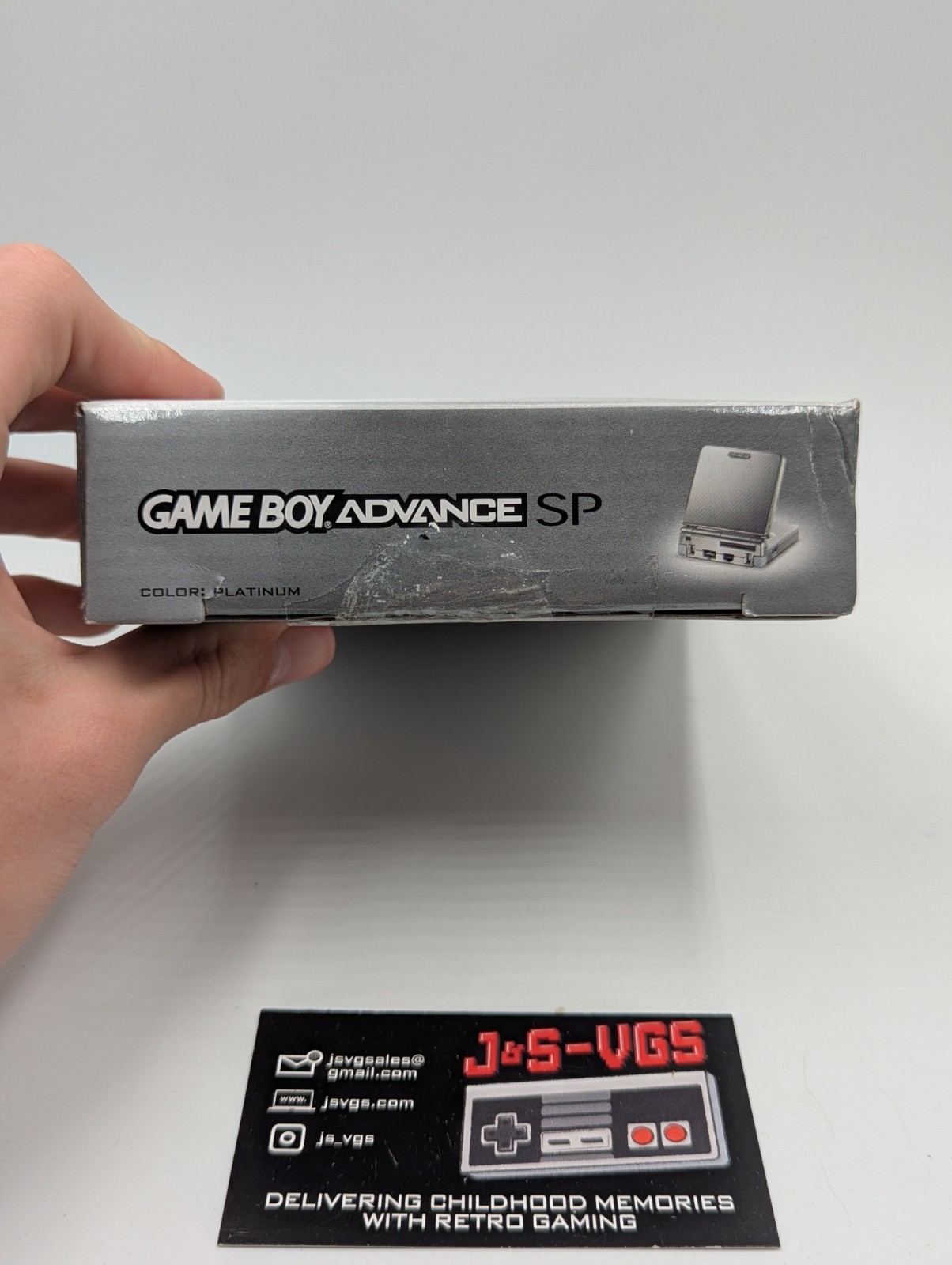 Nintendo Game Boy Advance SP Platinum Silver CIB