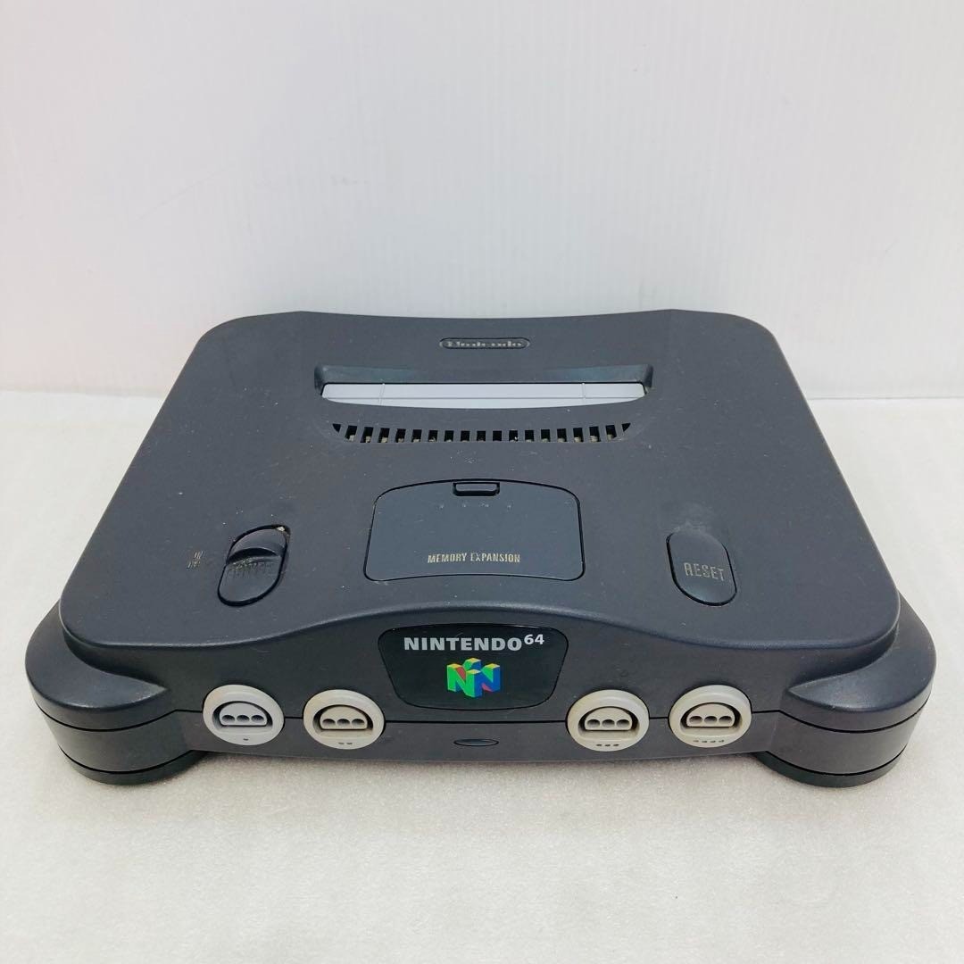 Nintendo 64 N64 Black NUS-001 Console w/Box, Accessories Used Tested Japan