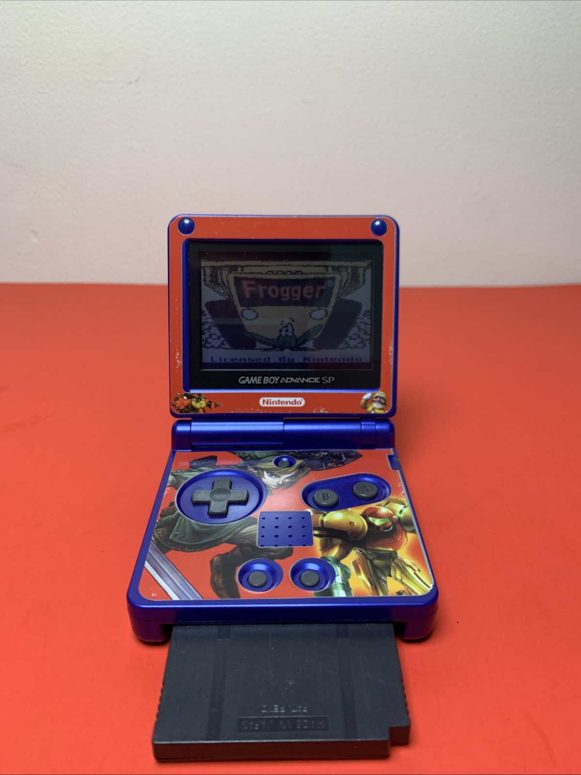 Nintendo Game Boy Advance SP AGS-001 2002 with Frogger Game & Charger
