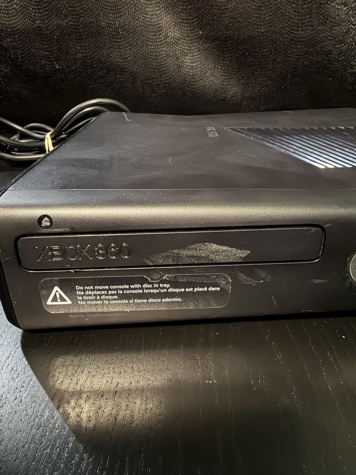 Microsoft Xbox 360 S 4GB Matte Black (1439) w/ OEM Power Adapter Tested *Read*