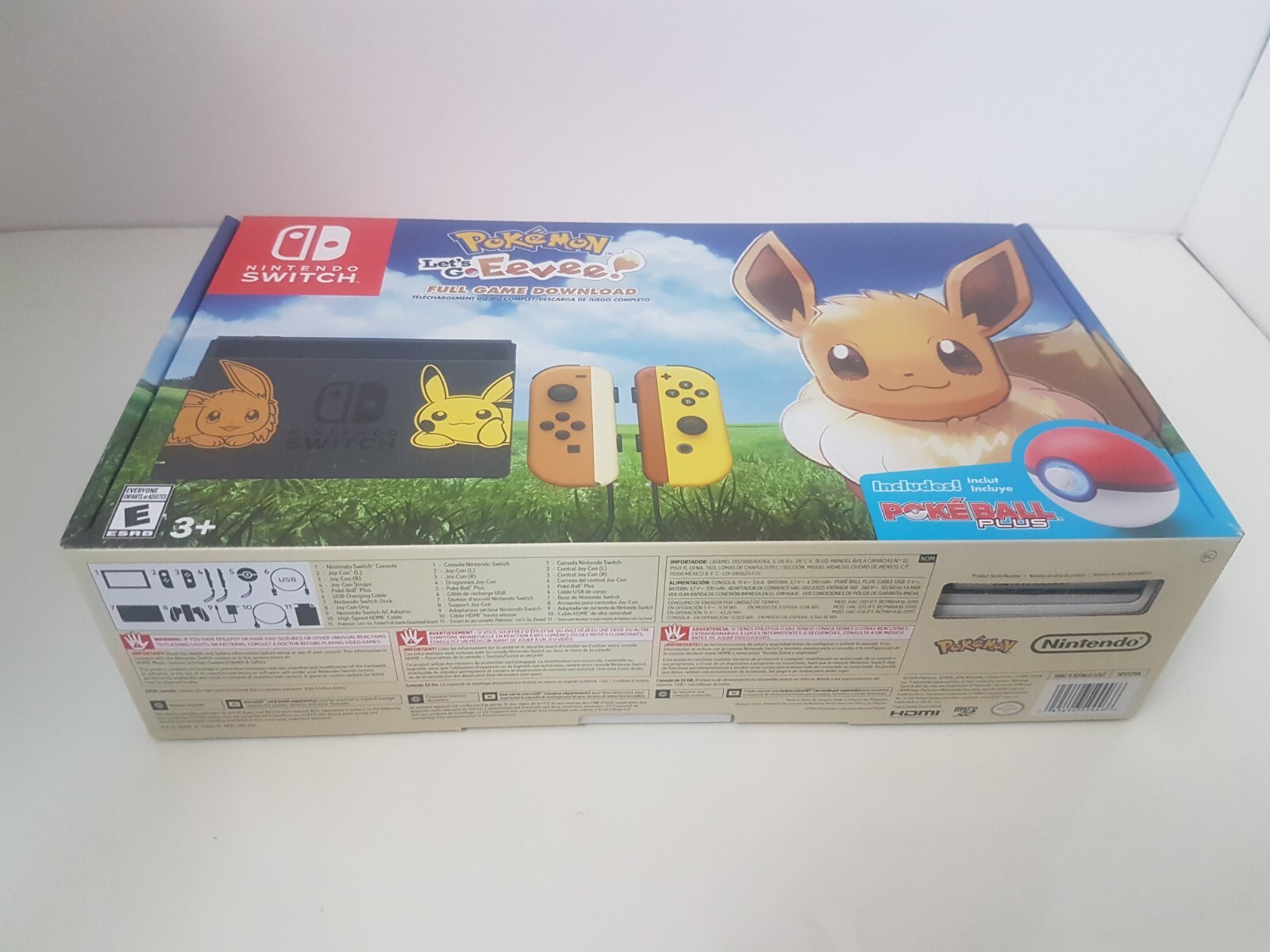 Pokemon Let’s Go Eevee Pokeball Plus 32GB Nintendo Switch Console [Brand New!]