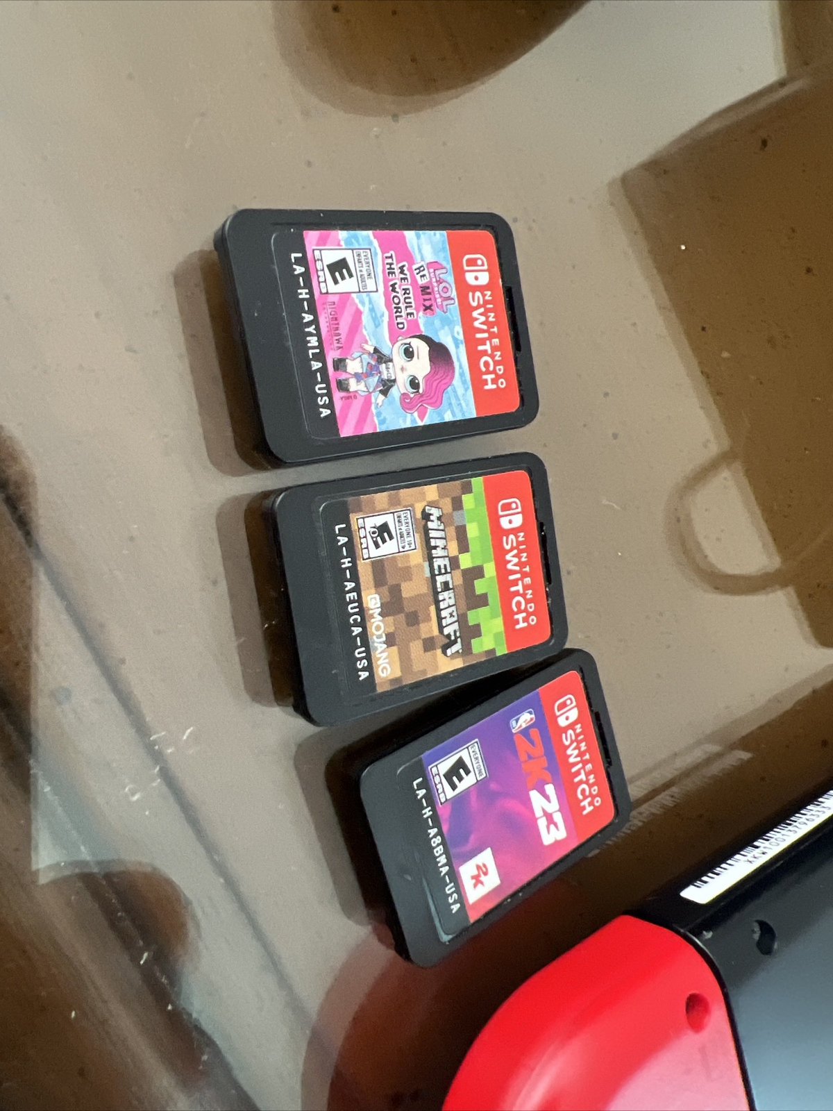 Nintendo Switch HAC-001(-01) Mario Red/black 32GB Console W 2k23,Minecraft,LOL