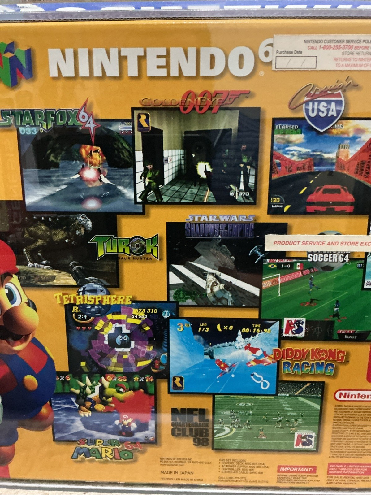 Nintendo 64 Launch Console N64 Brand New 1997 VGA Graded 80+ Q Qualified PSA