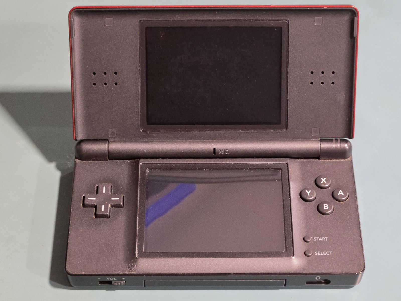 Nintendo DS Lite Crimson Red/Black Tested Working Great Condition!