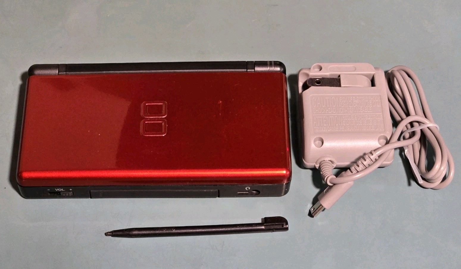 Nintendo DS Lite Crimson Red/Black Tested Working Great Condition!