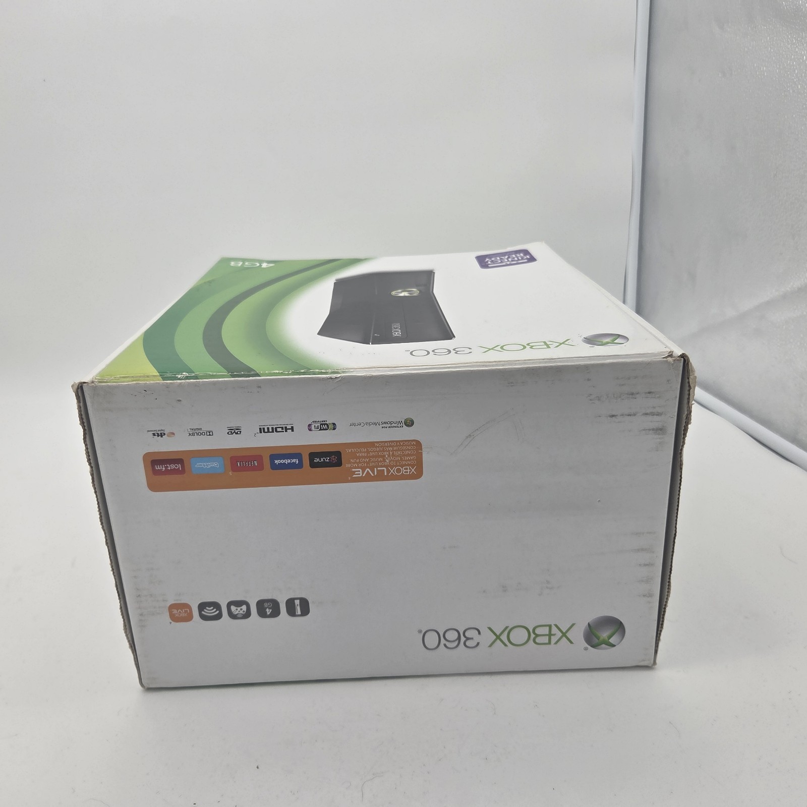 Microsoft Xbox 360 Slim 4GB Black Matte Console Model 1439 Complete In Box VGC