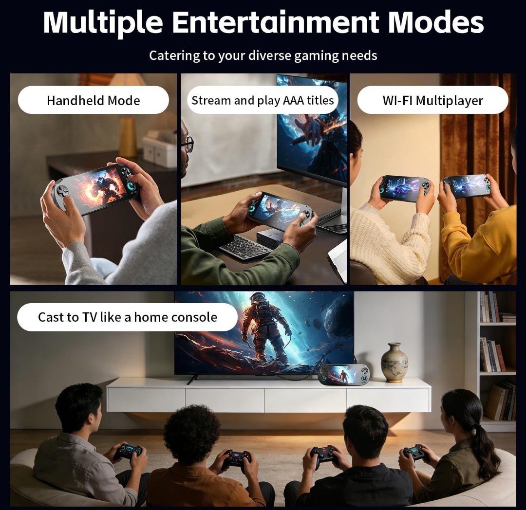 RG VITA Pro Dual System Handheld Console Black Wi-Fi Bluetooth 64GB 1080p