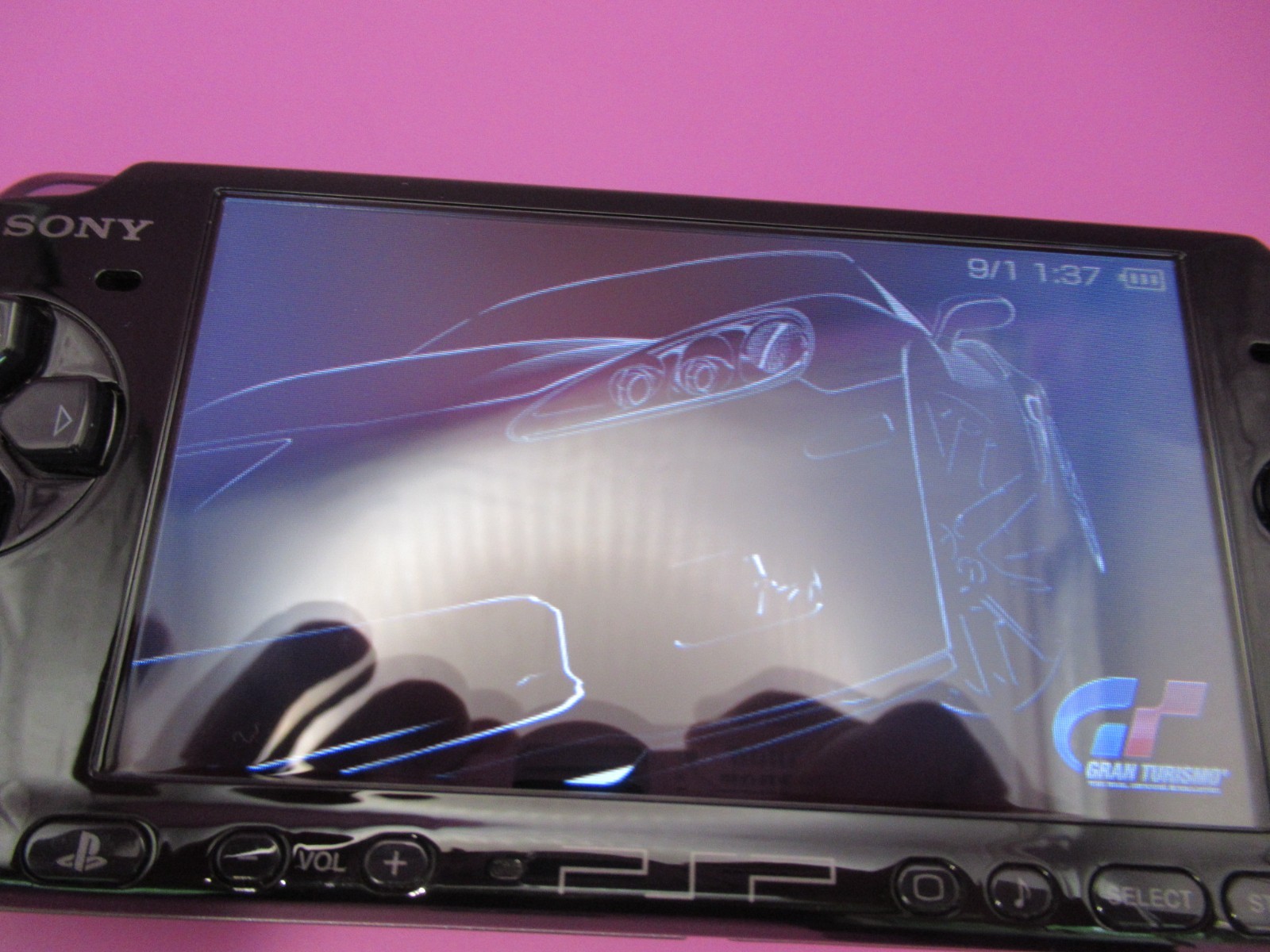PSP 3000 Gran Turismo Edition – RARE PSP 128GB ARK-4 cable/battery/ new LCD VG!