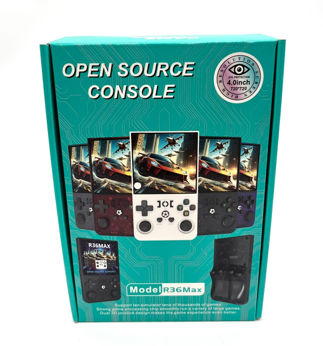 NEW Open Source Console 4 Inch 720 x 720 High Resolution Model: R36 Max (128GB)