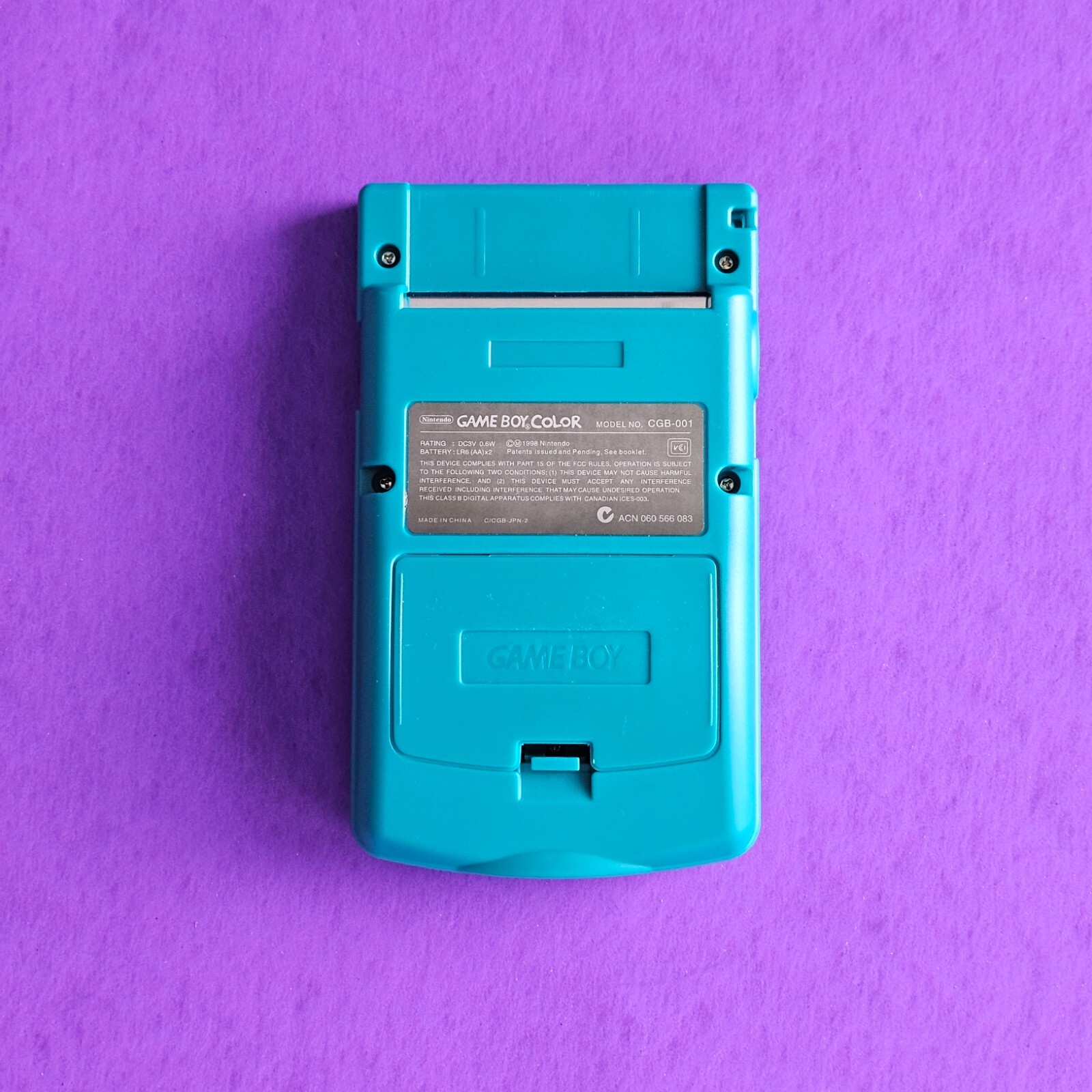 Nintendo Game Boy Color Teal Blue Green 👾 CGB-001 GBC RESTORED NEW BODY