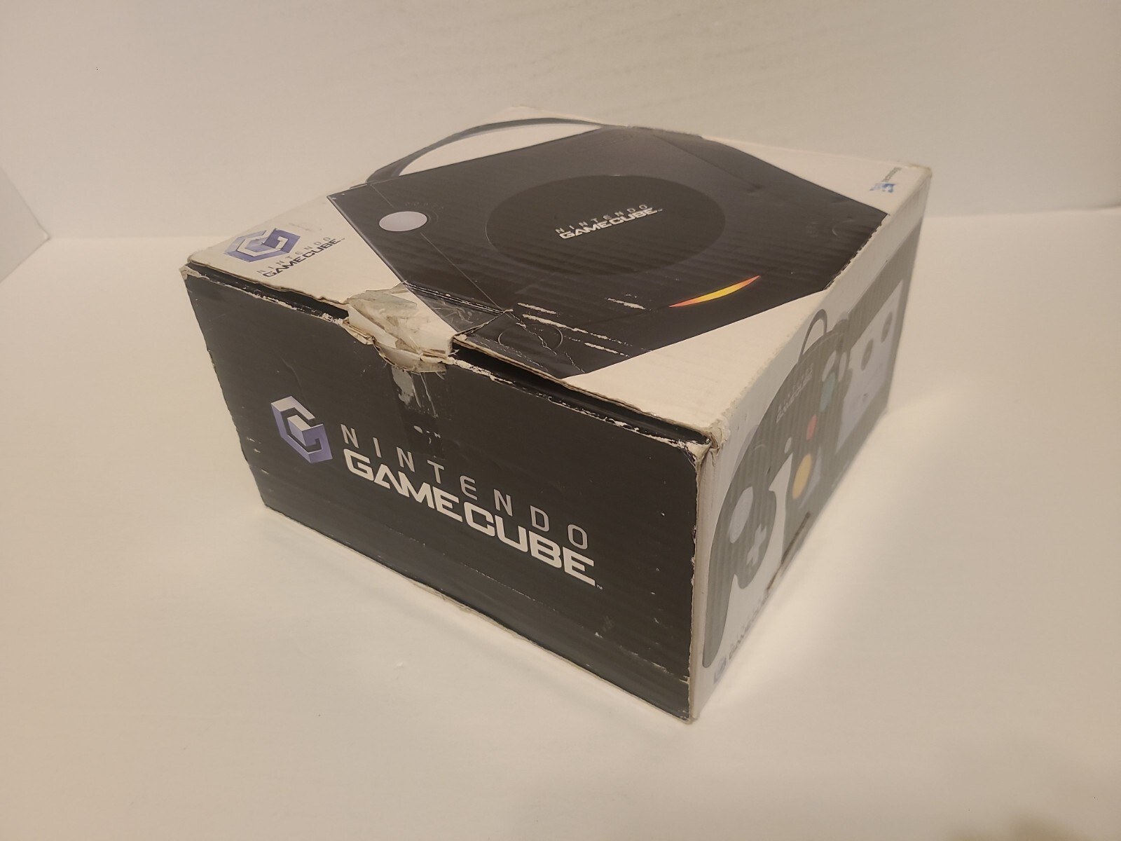 Nintendo Game Cube Black Console Box Spice Orange Controller Mario Golf