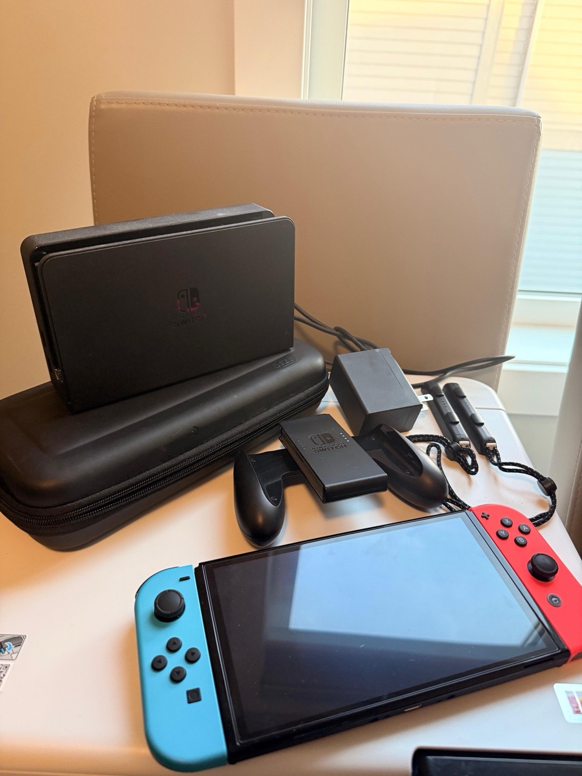 Nintendo Switch OLED Model HEG-001 Handheld Console – 64GB – Black/Neon Red/Neon
