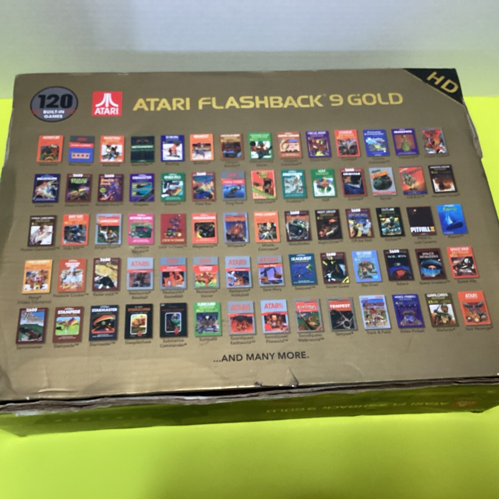 Atari Flashback 9 Gold HD Console 120 Built-in Games & Controllers Tested Works