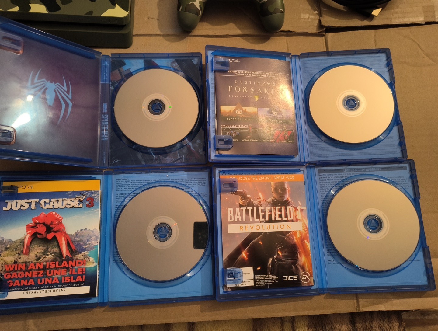PS4 Slim Call Of Duty WW2 Camo Limited Edition In Box Lot Of 17 Games Read Des