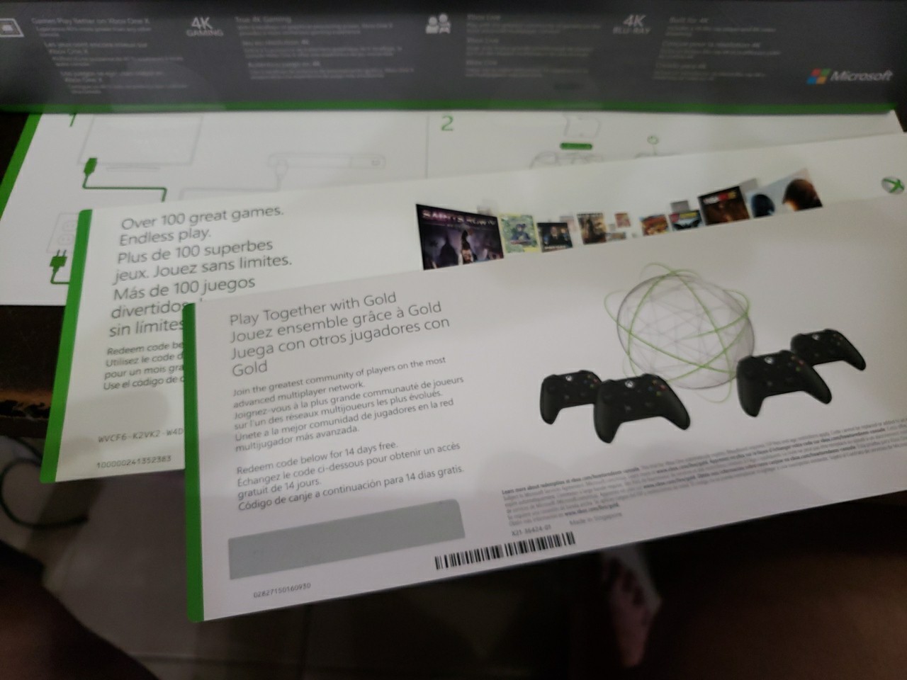Microsoft Xbox One X Black BOX ONLY Dented Corner Original Receipts Best Buy