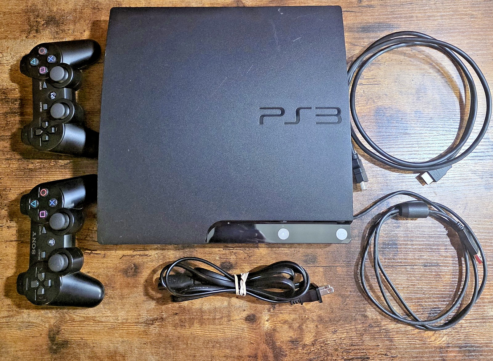 Sony PS3 Slim CECH-2001A 120GB Bundle – 15 CIB Games COD MW Trilogy/RPGs 2 Ctrls