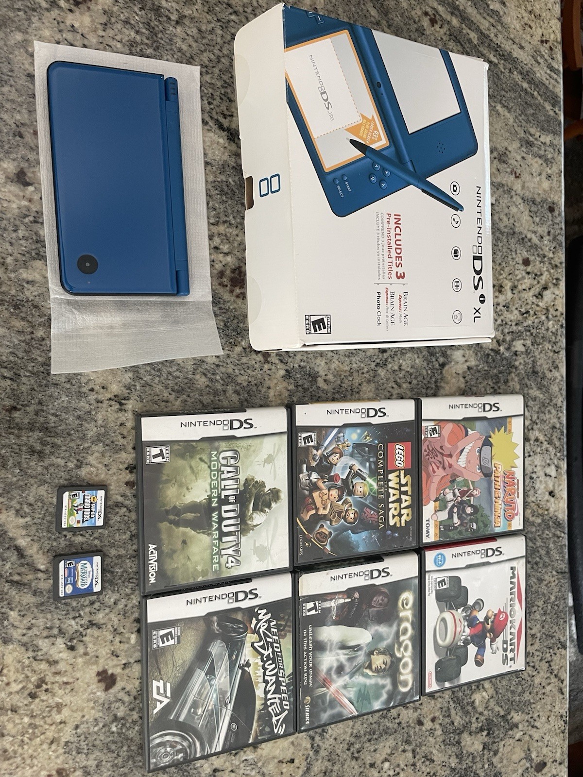 Nintendo DSi XL Complete In Box Bundle w/ Boxes & Games ** FREE SHIPPING**