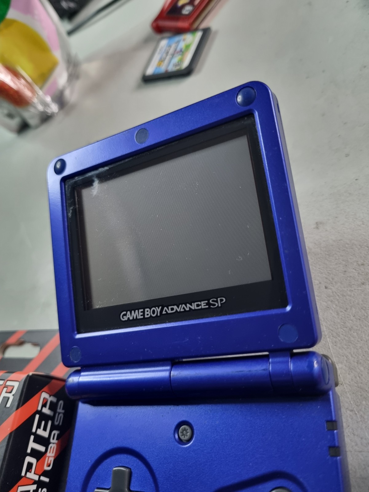 Nintendo Gameboy Advance SP AGS-001 Blue Handheld Brand New Charger