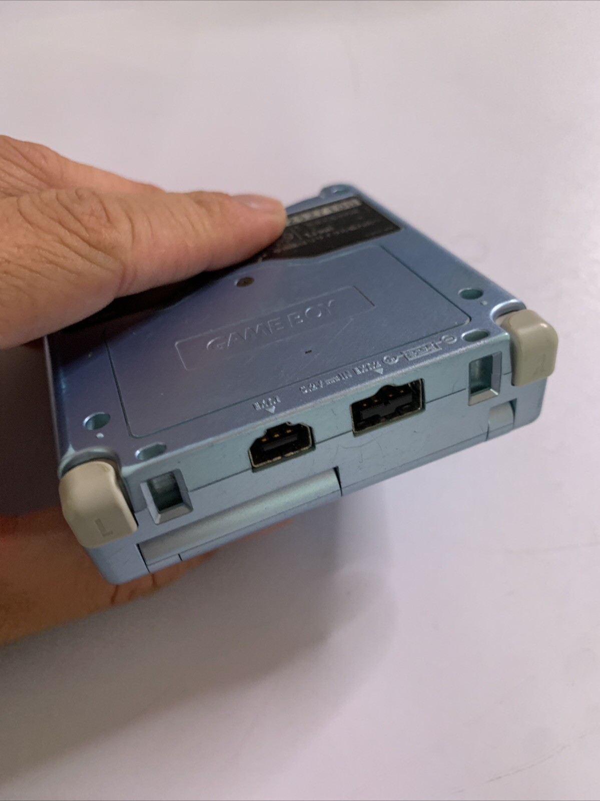 Nintendo Game Boy Advance SP Light Blue Metallic Console with Charger
