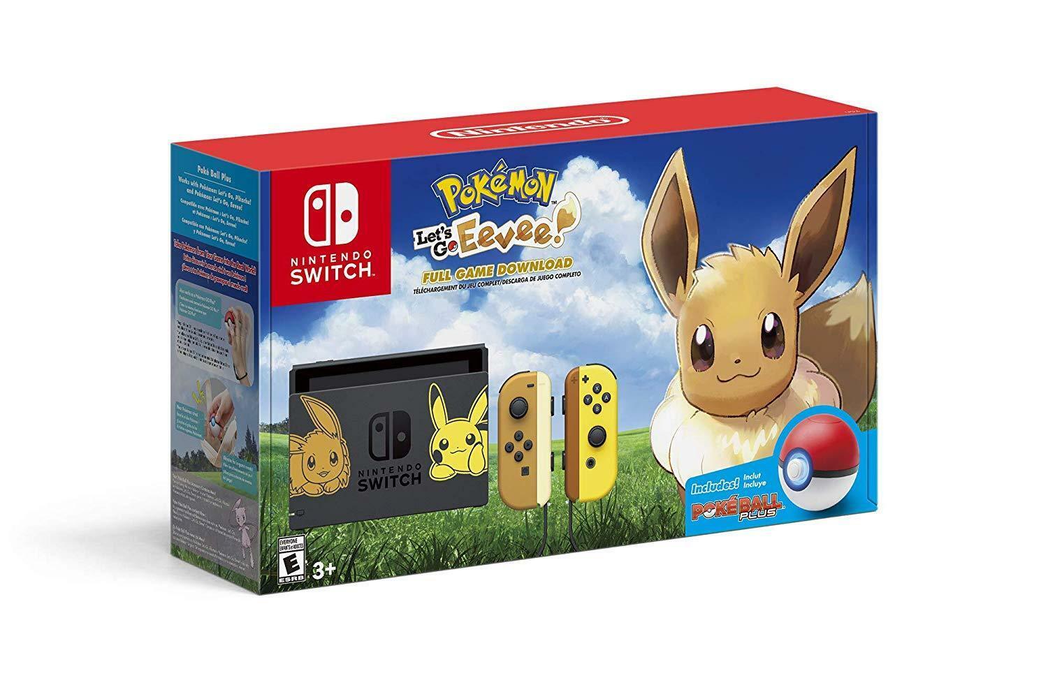 Nintendo Switch Pokemon Let’s Go Eevee Bundle – 32GB System Console w/ Poke Ball