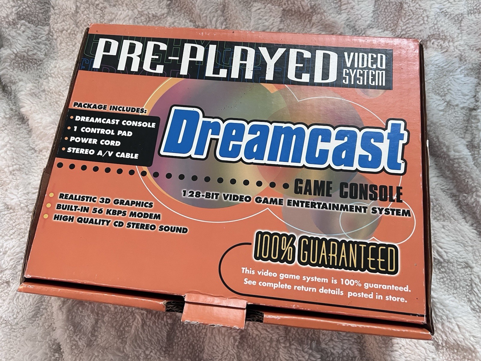 SEGA Dreamcast White Console TESTED WORKING w/ OEM Controller Cables Game AM Box