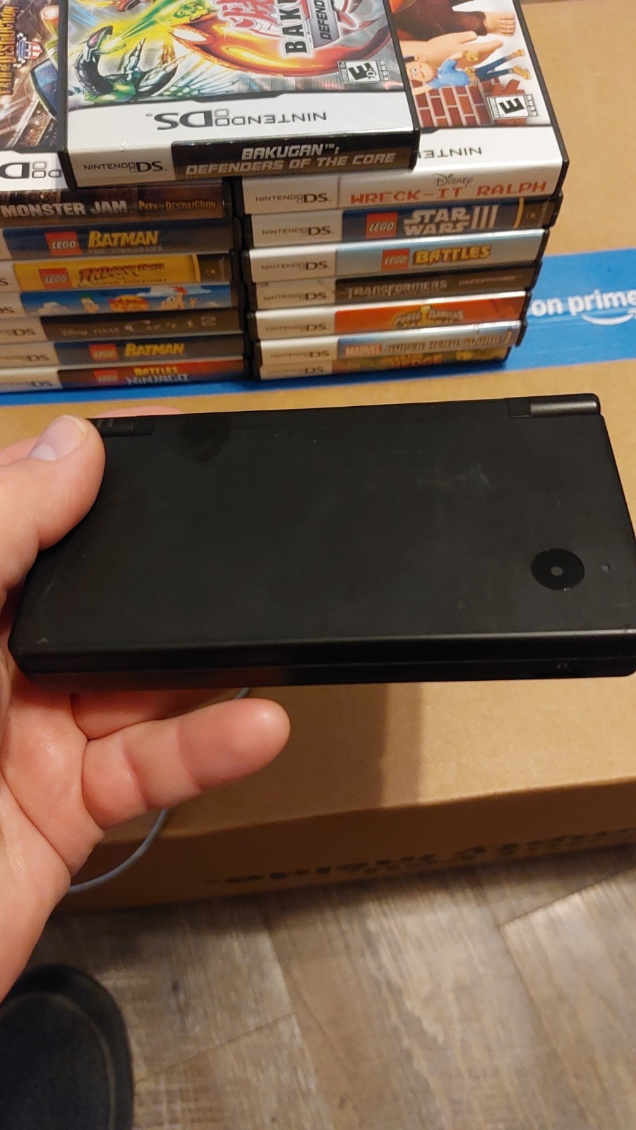 Nintendo DSi Matte Black Console TWL-001 & AC Adapter: Tested/W 16 Games