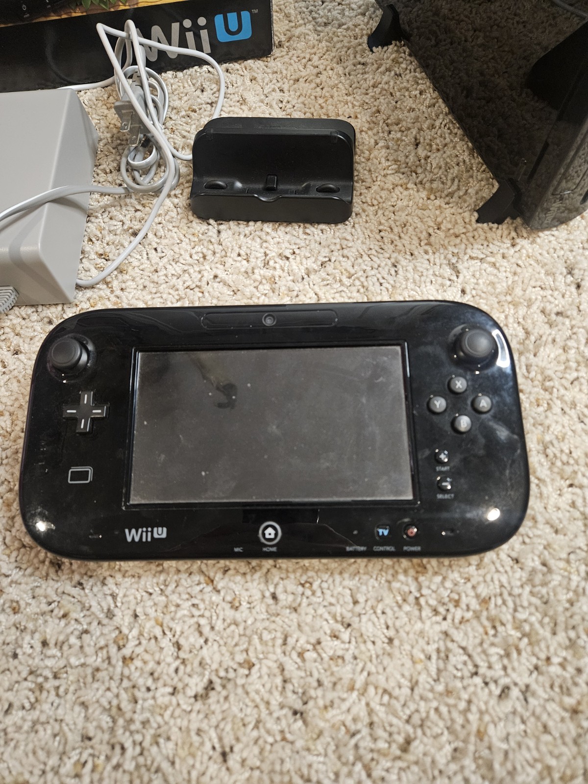 Nintendo Wii U Mario & Luigi Deluxe Set Black Console – No Game or Sensor Bar