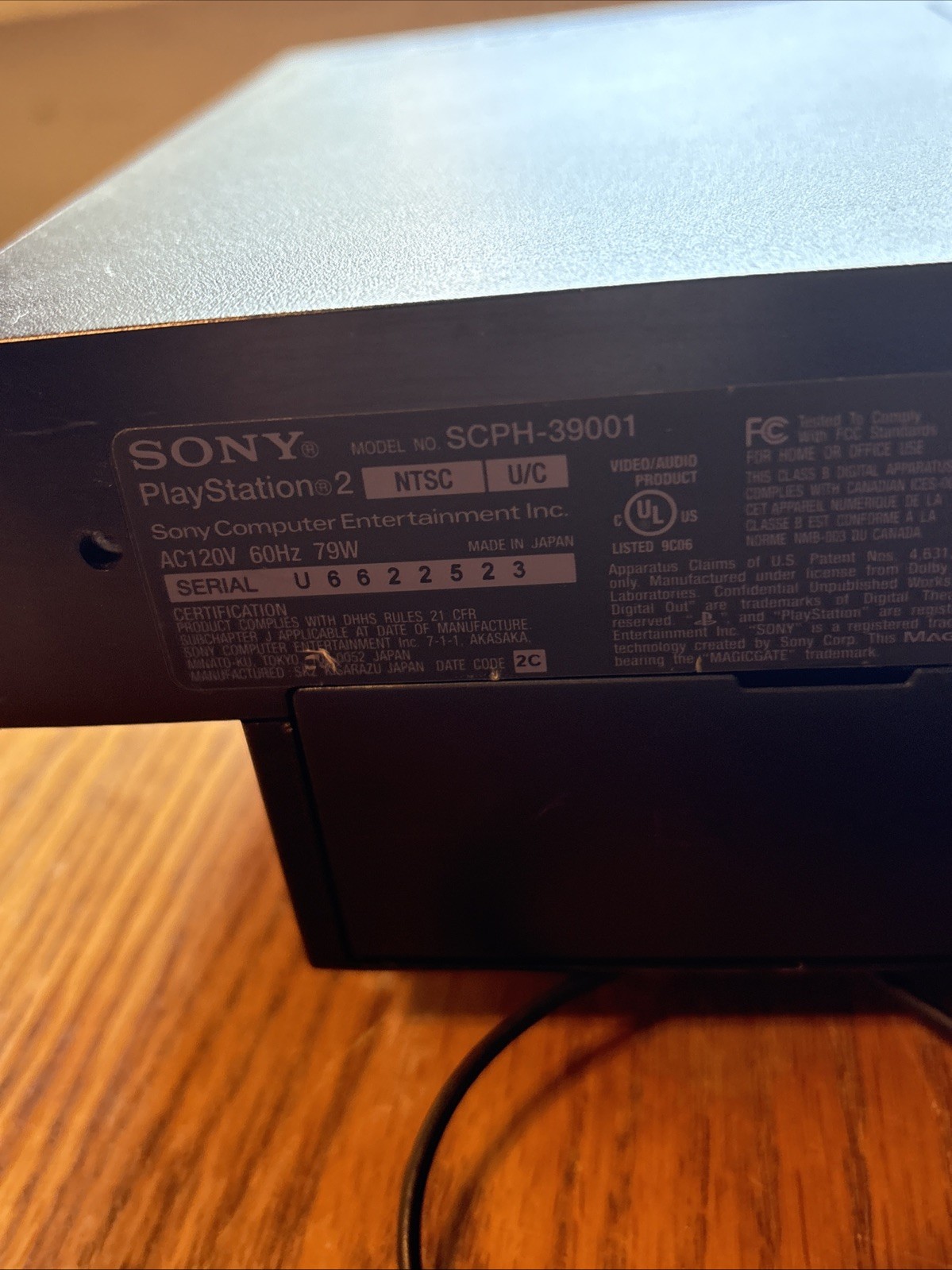 Sony PlayStation 2 PS2 Console SCPH-39001 NTSC-U/C.