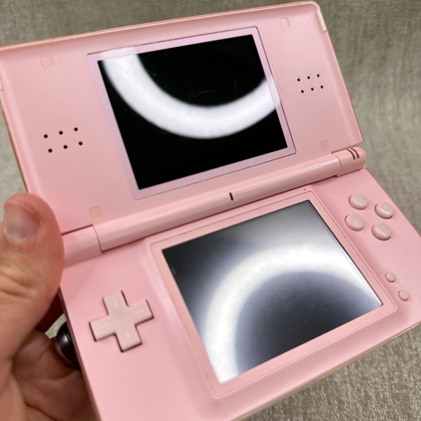 All OEM Nintendo DS Lite PINK With Box, Case, Charger, Manuals Tested Working