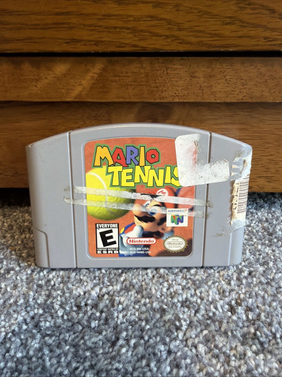 Nintendo 64 N64 Ice Blue Clear Console W/4 Controllers And Mario Tennis