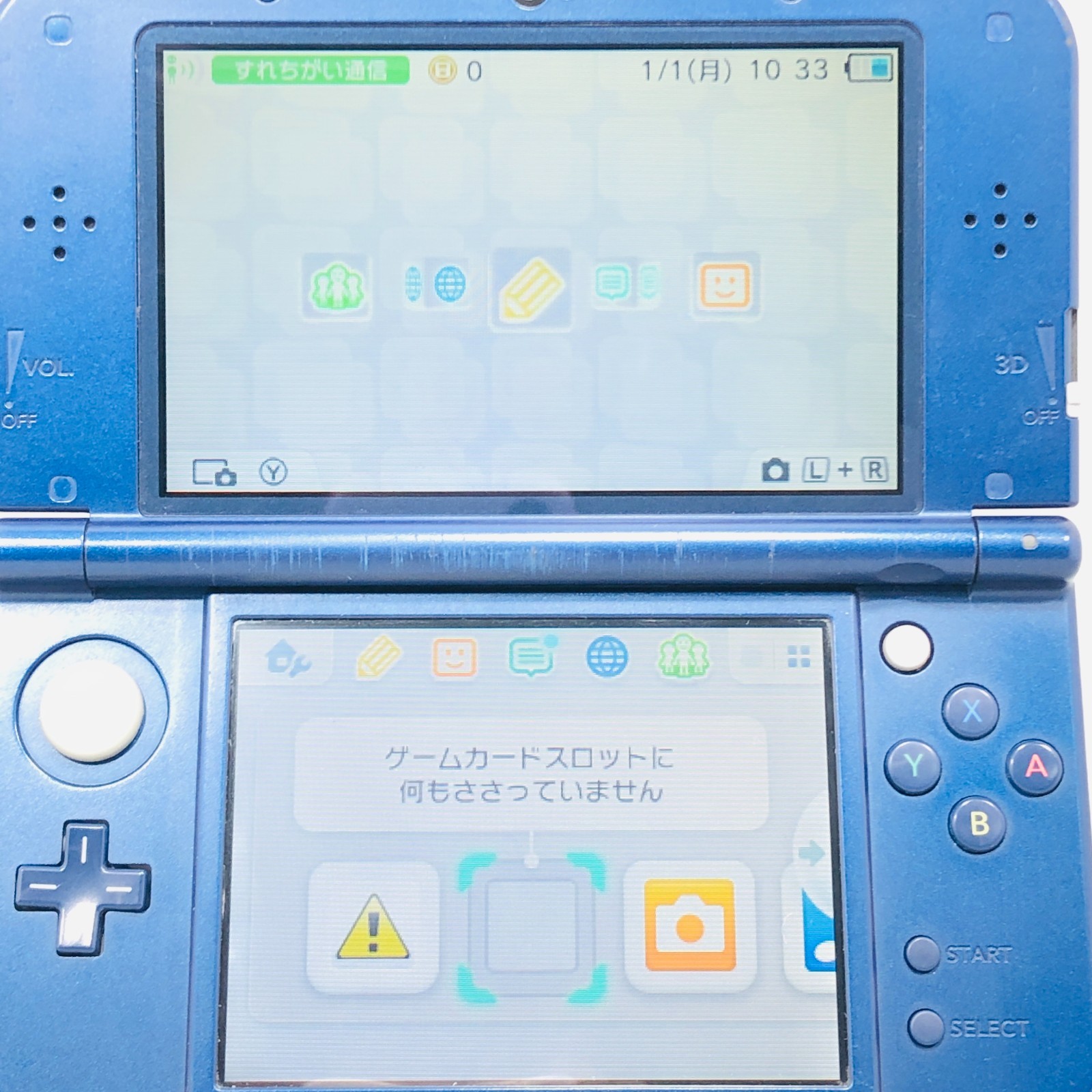[Ex+3] Nintendo New 3DS LL XL console Metallic Blue RED-001 Japan NTSC-J 06-33