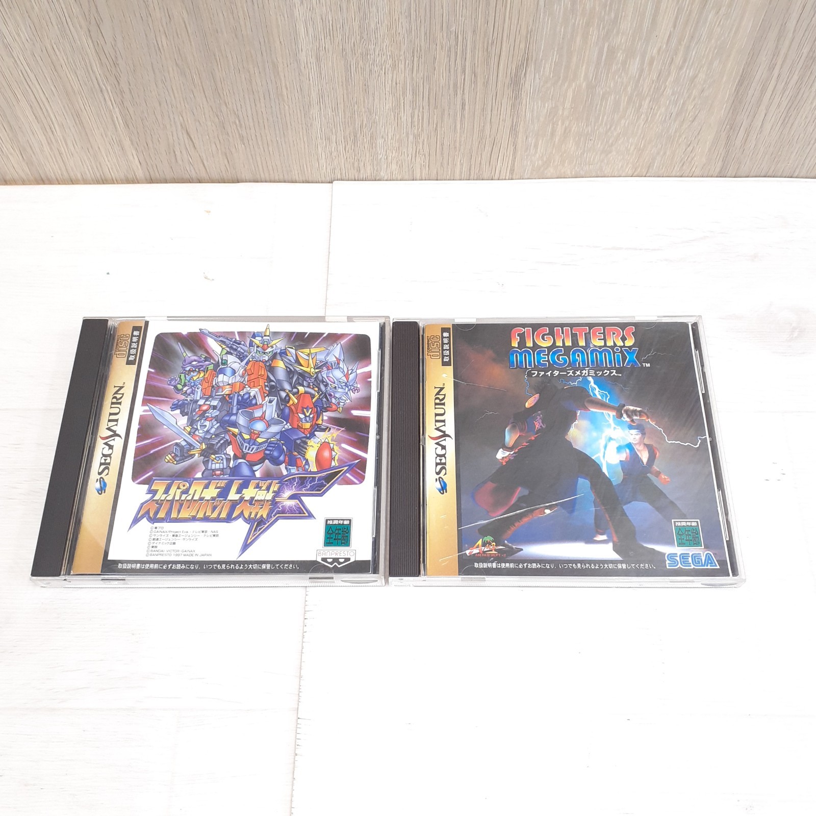SEGA SATURN CONSOLE WHITE Bundle with 5 Games & 1 Controller Made in Japan