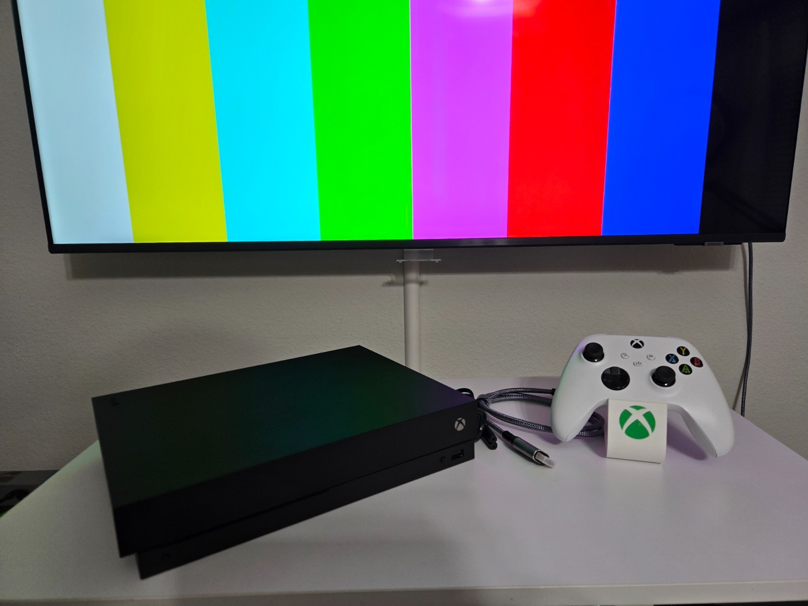 Microsoft Xbox One X 1TB Console Gaming System With Controller and free stand