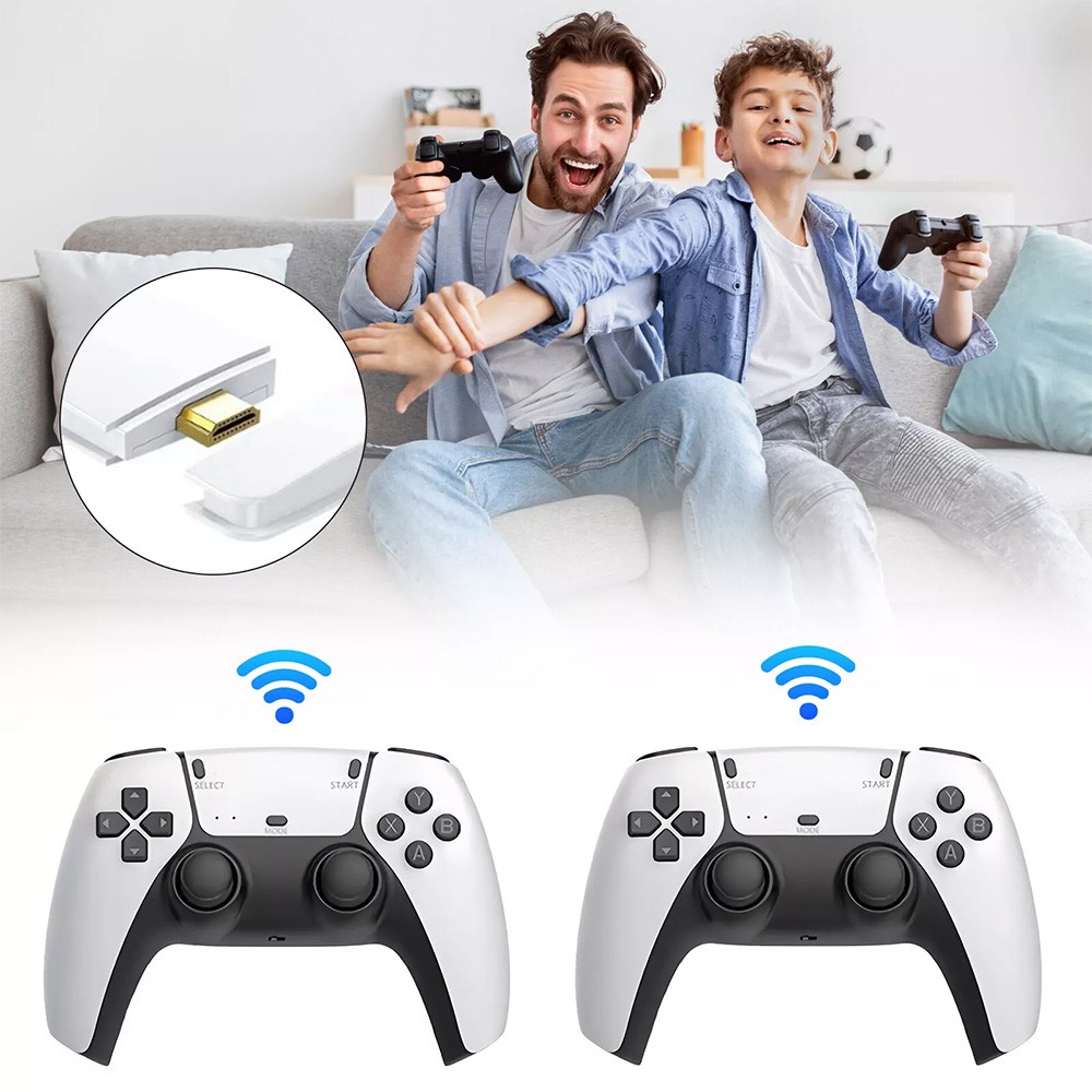 Retro Game Console 41000+ Games 4K HDMI Output w/ 2 Wireless Controllers &128GB~