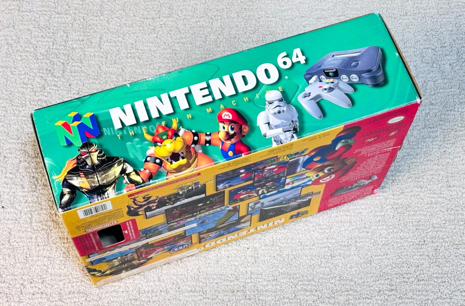 Nintendo 64 N64 Console Complete CIB + Toys R Us Limited Edition Gold Controller