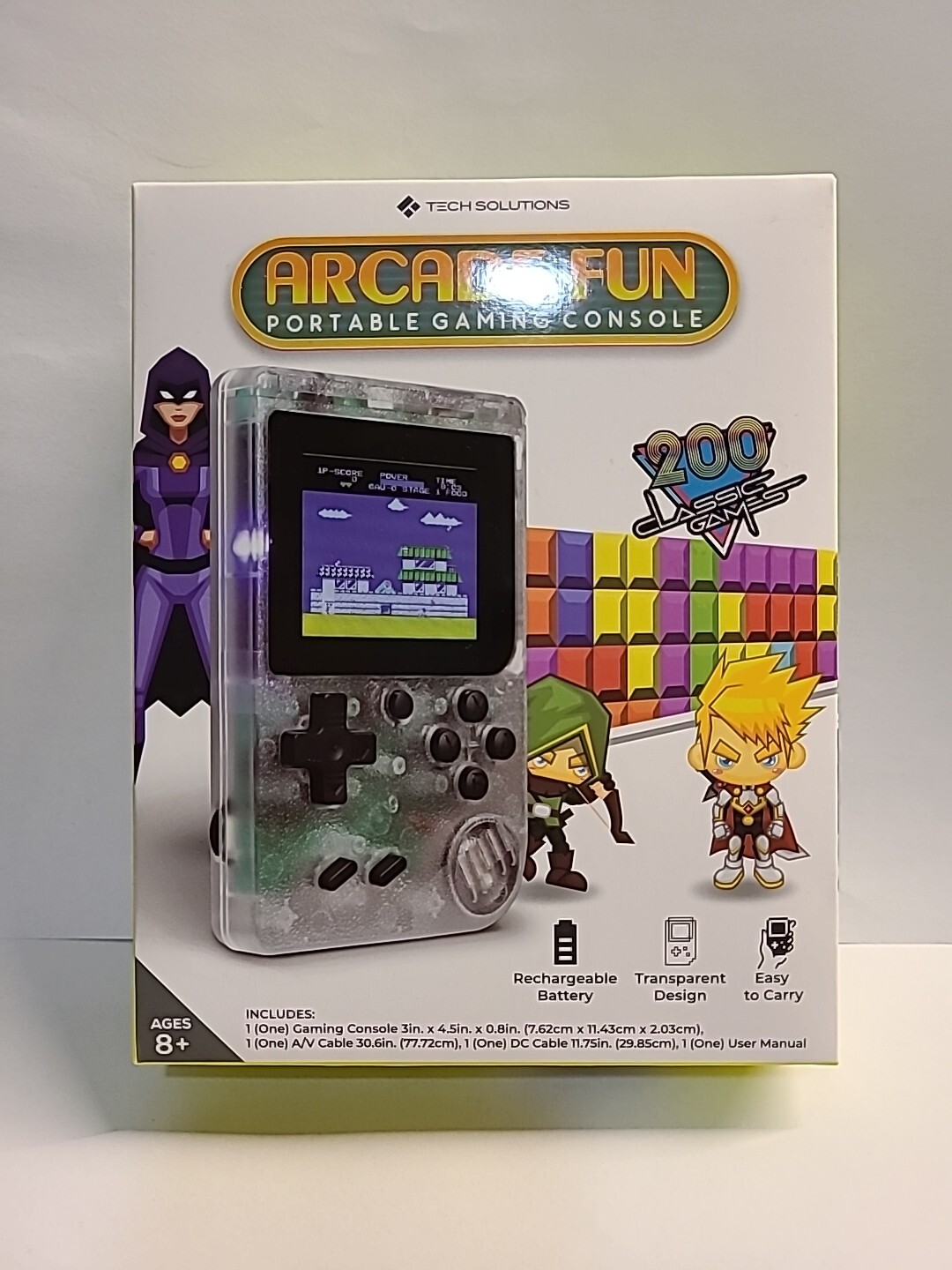 Merkury Innovations Arcade Fun Portable Gaming Console 200 Games NEW IN HAND