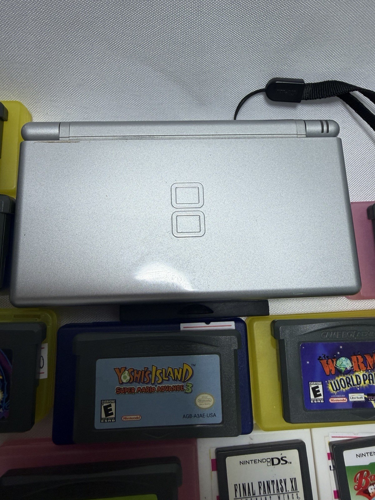 Grey Nintendo DS Lite With 10 Games All T/W No Charger Provided