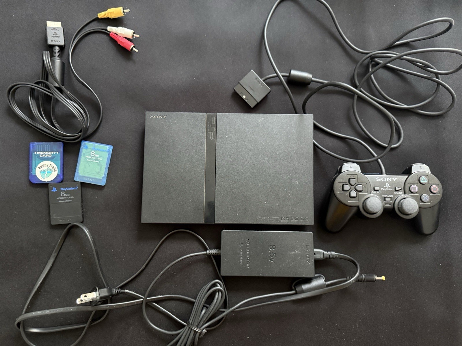 Sony PlayStation 2 Slim Bundle with 22 PS1 and PS2 Games | Tested and Working!